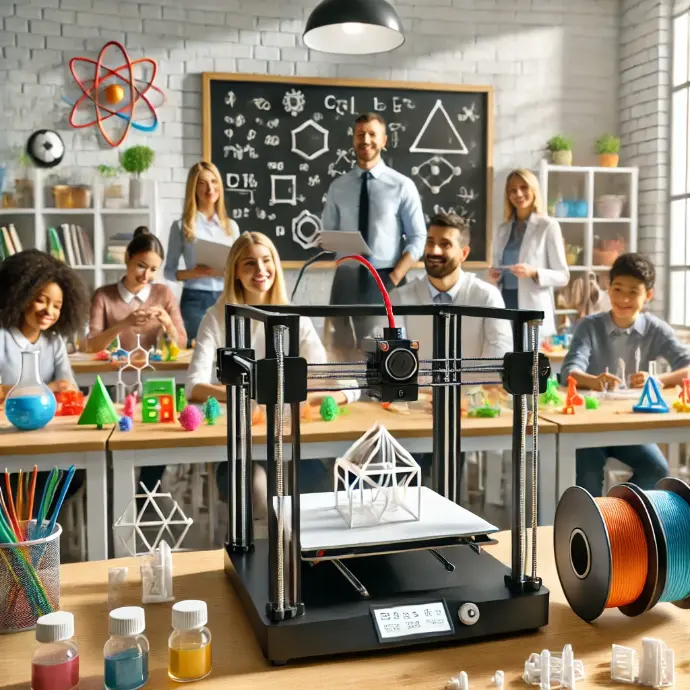 Klassenzimmer mit 3D-Druck