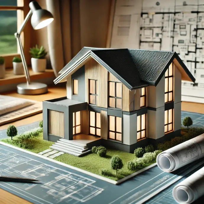 3D-gedrucktes 1-Familienhaus